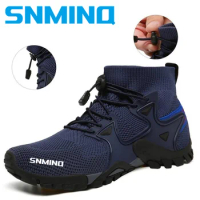 2024 Men's Non Slip Fishing Shoes Men's Mesh Breathable Hiking Upstream Fishing Shoes Sports Outdoor Hiking Hiking Shoes