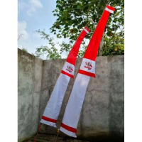 1 PCS LAYUR MERAH PUTIH SABLON GARUDA PANJANG -+ 380CM LAYUR MERAH PUTIH