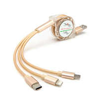 一拖三充電線2.4A USB一對三充電線 手機充電線贈品禮品