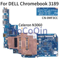 For DELL Chromebook 3189 Celeron N3060 Notebook Mainboard LA-E372P 0P05WC SR2KN Laptop Motherboard