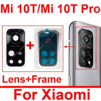 Back Rear Camera Lens Glass Cover Frame For Xiaomi Mi 10T Mi 10T Pro Main Camera Lens Frame Sticker Parts