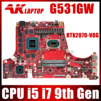 For ASUS ROG Strix S5D S7D G531GW G531GV G531GU G531GD G731G G531G Laptop Motherboard i5 i7 GTX1660Ti RTX2060 RTX2070 Mainboard
