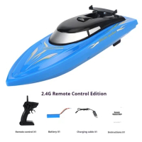 23.8cm rechargeable long endurance floating airship model 2.4G remote control boat kid's toys gift box rc speed boat jet boat