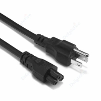 US Plug Power Cable 3 Pin Prong C5 Cloverleaf USA Power Cord 1.2m 4ft For AC Adapters Laptop Notebook LG LCD Televisions