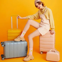 14"20"22"24"26 Inch Large Travel Suitcase 2 Piece Set On Wheels Travel Luggage Cosmetic Bag Boarding Case Valises Free Shipping