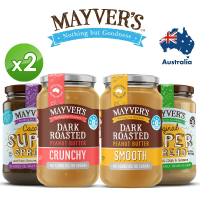 【Mayvers】澳洲香烤無糖花生醬&amp;超級堅果醬(任選兩入組375g&amp;280g)