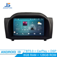 Jdaston Android13 Car Multimedia Player For Ford Fiesta 2013 2014 2015 2016 WIFI GPS Navigation Car Radio Stereo 8G+128G Carplay