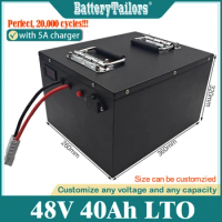 48V 40Ah LTO Lithium titanate battery pack BMS for 3000W Solar energy storage bike scooter golf cart motorbike +5A charge