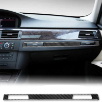 Car Copilot Water Cup Holder Panel Cover Interior Trim Decoration Carbon Fiber for BMW- 3 Series E90 E92 E93 2005-2012