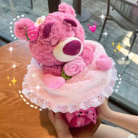 Reversible Rose Bear Bouquet Plush Toy Dreamy Bear Doll Flower Bundle Plush Toy Gifts Valentine's Day To Girlfriend
