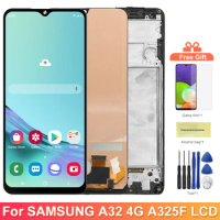 A32 Display Screen Assembly, for Samsung Galaxy A32 A325 A325F A325F/DS Lcd Display Touch Screen Digitizer Assembly with Frame