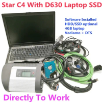 Best ADG426B Chip MB Star C4 With Laptop D630 Software 2023.06 sd connect c4 Include SSD vediamo 05.01 DTS Directly To Work