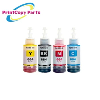 1Set 664 T664 Refill Dye Ink for Epson Eco Tank L210 L220 L360 L380 L355 L365 L310 L130 L110 L350 L1300 L1455 Refillable Dye Ink