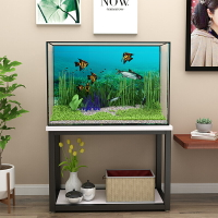 魚缸架 北歐鐵藝魚缸架龜缸架子實木不鏽鋼底座電視櫃邊桌定製簡約魚缸櫃