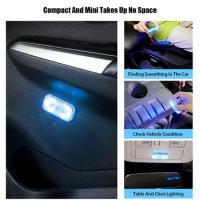 LED Interior Light Lamp Magnetic Wireless Touch Light Auto Roof Ceiling Reading Lamp for Trunk Storage Box USB Charging