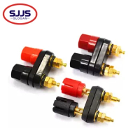 Sound box audio connected double power amplifier terminal red and black double hexagon/plum head 4MM banana socket terminal
