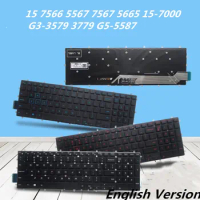 Laptop English Layout Keyboard For Dell Insprion 15 7566 5567 7567 5665 15-7000 G3-3579 3779 G5-5587