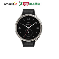 Amazfit華米 Active 2藍寶石鏡面版44mm智慧手錶-柔霧黑 (皮革錶帶)【愛買】