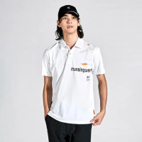 【Munsingwear】企鵝牌 男款白色大企鵝印花高機能UPF50減壓短袖POLO衫 MGTE2A02