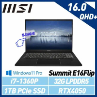 MSI 微星 Summit E16Flip A13VET-233TW 16吋 觸控商務筆電