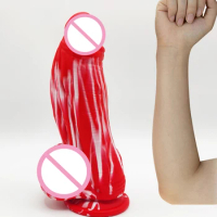 Silicone Colorful Dildo with Dual Density Anal Dildo Realistic Huge Suction Cup Dildo Big Giant Anal Toy Anal Plugs Large Dildo