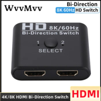 8K HDMI-Compatible Switch Splitter Bi-Direction 1x2/2x1 HDMI-compatible Switcher 2 in1 Out for PS4/3 TV Box 4K Switcher Adapter