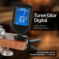 Xbatto Tuner Clip Gitar Tuner Biola Tuner Bass Tuner Ukulele Tuner Jepit Gitar