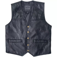 Sirts Harley รถจักรยานยนต์เสื้อกั๊กหนัง Sheepskin เสื้อกั๊กผู้ชาย Windproof Waistcoat ขี่ Waistcoat
