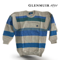 【Glenmuir】栗紋圓領毛衣(針織衫 毛衣 長袖毛衣 線衫)