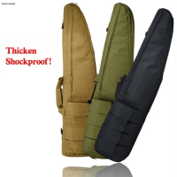 Outdoor Tactical Waterproof Heavy Equipment Long Gun Leather Case Air Gun Accessories Military Hunting Molle Sniper Rifle Bag