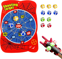 Dart Board for Kids Spider Dartboards with 10 Velcro Sticky Balls and 1 Web Shooter Spidy Indoor Out