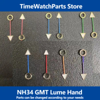 NH34 GMT Watch Hands Green Luminous Watch Needles for NH34 Seiko Automatic Movement Blue Watch Dial Hands Mod Parts Accessories