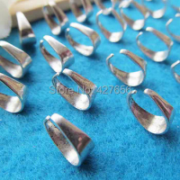 50pcs 5.35mmx11.40mm Antique Silver tone Bails Beads Connector Pendant Cham Finding,Fit Charm Bracelet Necklace,DIY Accessory