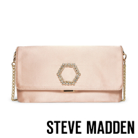 STEVE MADDEN-BLUXXE 金鍊緞面鑽飾包-粉色