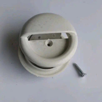 οΏΌTarikan pintu kamar mandi bulat PVC plastik putih handle pengangan