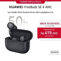 HUAWEI FreeBuds SE 4 ANC TWS l Up to 50dB l 10mm Dynamic Driver | 50H Long Battery Life l IP54 Black