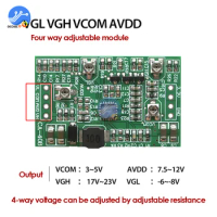 CA-408 3.3V CA-508 12V 4CH Adjustable Boost Board Module LCD TCON Board VGL VGH VCOM AVDD Step UP Module