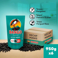 Bango Kecap Manis Kemasan 950 gr 1 karton Isi 6 pcs dari Bahan  Makanan Kedelai Hitam Saus