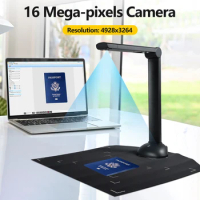 Document Camera Book Scanner A3 A4 Size LED Fill Light HD 16 Mega-pixels High Speed Scanning Support Multi-Language OCR Software