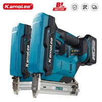 Electric Concrete Nail Gun Stapler Nailer Woodworking Lithium Compatible With Makita 18V Battery