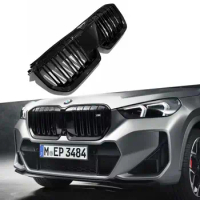 For The 2023-2024 Bmw X1u11 All Bright Black Dual Line M Model Grille Original Car Replacement
