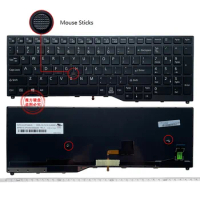 New US Keyboard Backlit for Fujitsu Lifebook E459 E559 E558 E458 U759 U757 U758 Laptop Keyboard with Mouse Sticks