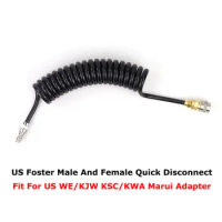 New HPA Magazine Airsoft Fill Whip Hose,Female 2302 and Male 23-2 Foster Quick Disconnect Coupler (US)