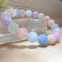 幸水晶 【摩根石】Morganite - 10mm -晶體清透夠潤，安慰情感、回復平衡心情 200G