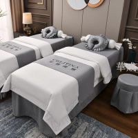 供應美容床罩四件套美容床美容院專用床套白色床單高端新款高檔床品