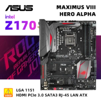 ASUS ROG MAXIMUS VIII HERO ALPHA Mining+i3 6100 LGA1151 Motherboard Kit Core i7 7700K Cpus DDR4 Intel Z170 M.2 PCI-E 3.0