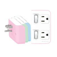 【iPlus+ 保護傘】2開2插 3P便利型節能壁插(PU-1222 嬰兒藍)