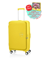 CURIO BOOK OPEN กระเป๋าเดินทางขนาด 28 นิ้ว EXP TSA สีเหลือง+CURIO BO STICKER