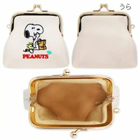 日本版 史諾比袋 Snoopy 史努比胡士托 刺繡 小銀包 錢包 硬幣袋 零錢包 (White) 平行進口