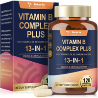 13-in-1 Vitamin B Complex Plus with Vitamin B1 B2 B3 (Niacinamide) B4 B5 B6 B7 (Biotin) B8 (Inositol